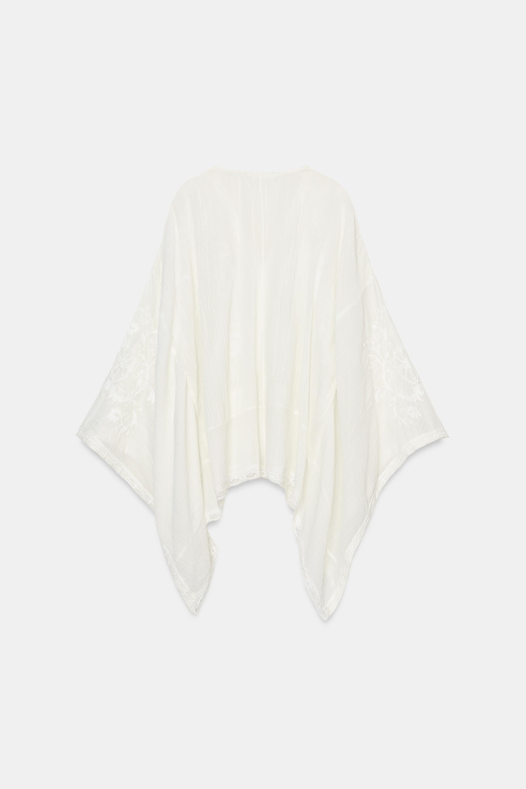 ZW COLLECTION EMBROIDERED CAPE BLOUSE